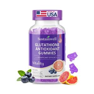 lot 4029 image: SustainWell Glutathione Collagen Gummies Premium L-Glutathione&Collagen Supplement Gummies for Skin Brightening, Antioxidant Support & Cellular Detox Sugar Free 60 Count Blueberry Flavor (EXP 080527)