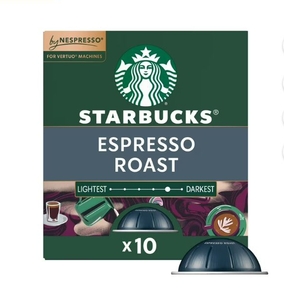lot 4079 image: Starbucks by Nespresso Vertuo, Espresso Roast, Dark Roast Nespresso Pods, 10 Count