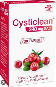 lot 4085 image: Cysticlean 240mg PAC Cranberry Supplement - 30 Capsules BEST BY 022026