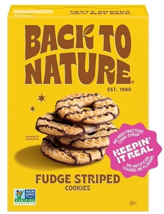 lot 4095 image: Back to Nature Fudge Striped Cookies - 7.7 oz Box
