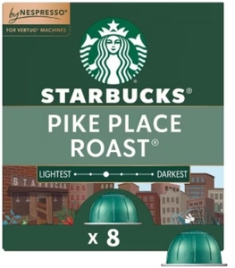 lot 4124 image: Starbucks Pike Place Roast Nespresso Vertuo Pods 8 Count