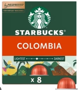 lot 4125 image: Starbucks Colombia Nespresso Vertuo Pods 8 Count