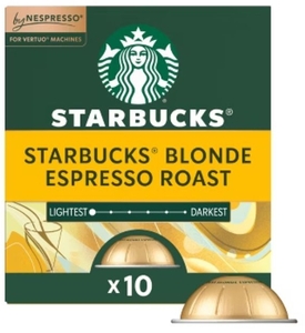 lot 4126 image: Starbucks Blonde Espresso Roast Nespresso Vertuo Pods 10 Count