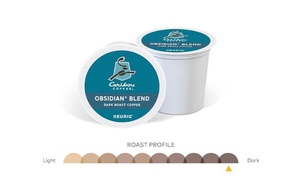 lot 4181 image: Caribou Coffee Obsidian Keurig Single-Serve K-Cup Pod, Medium Roast Coffee, 24 Count