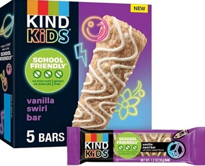 lot 4203 image: KIND Kids Vanilla Swirl Snack Bars - 5 Count Box