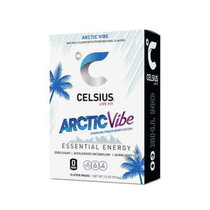 lot 4247 image: CELSIUS On-the-Go Essential Energy Drink Mix  Arctic Vibe (14 Stick Pack)