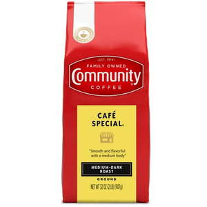 lot 4249 image: Community Coffee Cafe Special Medium-Dark Roast Ground 32 oz Gable Top