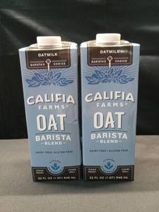 lot 4273 image: 2 pk Califia Farms Oat Barista Blend Oat Milk - 1qt