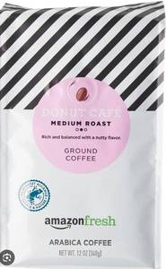 lot 4301 image: Amazon Fresh Donut Cafe Medium Roast Coffee 12 Oz