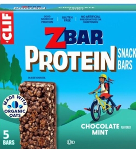lot 4307 image: Clif Kid CHOCOLATE MINT WHOLE GRAIN PROTEIN SNACK BARS 5 Count