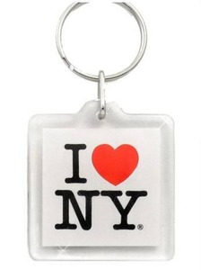 lot 4319 image: I Love NY Square Acrylic Keychain