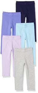 lot 4322 image: Amazon Essentials Girls Leggings, Pack of 5, Multi, Cool Tones, 8Y