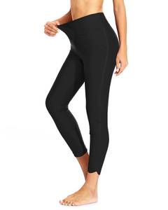 lot 4328 image: Holipick High Waisted Swim Pants for Women - Swimming Leggings Swimsuit UPF 50 Rash Guard Side Split Black XL