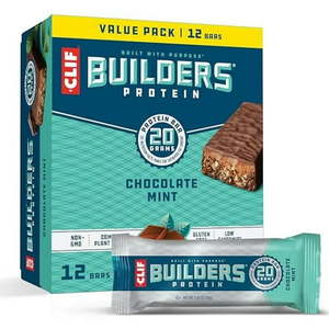 lot 4340 image: Clif Builders - Protein Bars - Chocolate Mint - 20G Protein - Gluten Free (2.4 Ounce  12 Count)