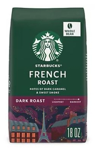 lot 4343 image: Starbucks French Roast Coffee Beans 18 Oz Whole Bean