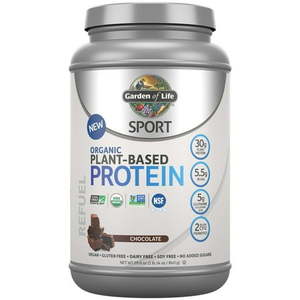 lot 4345 image: Garden of Life Sport Organic Plant-Based Protein Powder  Chocolate  30g Protein  1.9lb  29.6oz (NO VISIBLE EXP DATE)