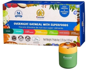 lot 4347 image: Sungiven High Protein Overnight Oats Set 14 Packets