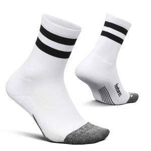 lot 4365 image: Feetures Elite Light Cushion Mini Crew Sock - Sport Sock with Targeted Compression - Medium, Off-White (1 Pair)