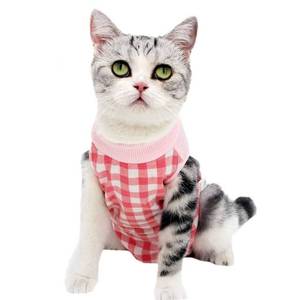 lot 4378 image: Cat Recovery Suit for Abdominal Wounds or Skin Diseases, Cat Onesie for Cats After Surgery Female Kitten Recovery Suit, Breathable E-Collar Alternative for Cats After Spay Anti Licking Wounds medium