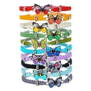 lot 4398 image: Friendship Bracelets Boho Stackable Bracelets for Women Surfer Heishi Clay Bead Stretch Preppy Bracelets (10pcs Butterfly)