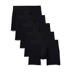lot 4493 image: Amazon Essentials Mens Super Soft Modal Boxer Briefs, Pack of 5, Black, X-Large
