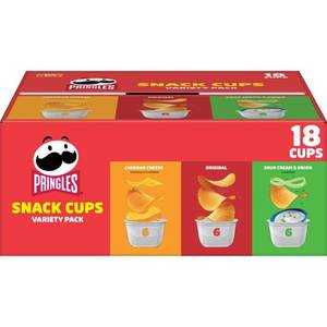 lot 4504 image: Pringles Snack Cups Variety Pack Potato Crisps Chips - 12.9oz18ct