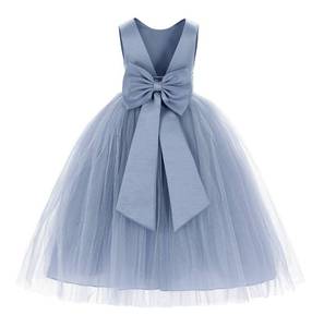 lot 4507 image: ekidsbridal V-Back Satin Flower Girl Dress Toddler Communion Gown Formal Dresses 219T 12