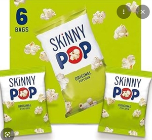 lot 4513 image: Skinny Pop  3.9 oz Original Popcorn - Pack of 6