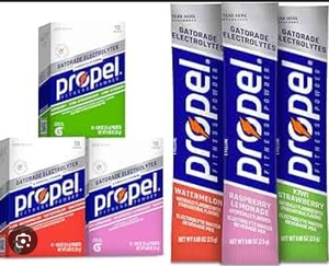 lot 4514 image: 3 pk Variety Propel Electrolyte Powder Packets 10 Packets Each