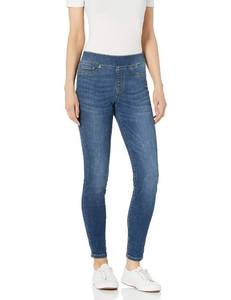 lot 4520 image: Amazon Essentials Womens Mid-Rise Stretch Pull-On Jegging - Discontinued Colors, Medium Blue, 14