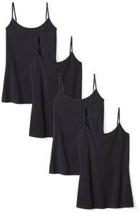 lot 4537 image: Amazon Essentials Womens 4-Pack Camisole Shirt, -black, Medium