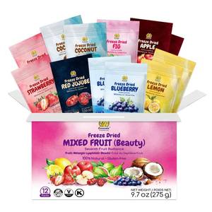 lot 4570 image: SUNGIVEN Freeze Dried Fruit Mixed for Beauty, Variety Pack of 12 Bag, 7 Kinds of Fruit, Health Snack, Rich in Vitamins, Apple Strawberry Blueberry Lemon Coconut Fig Red-Dates, No Sugar Added, 9.7 oz