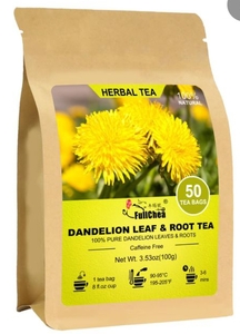 lot 4591 image: FullChea Dandelion Leaf & Root Tea - 50 Tea Bags