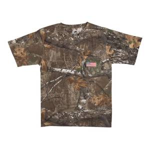 lot 4606 image: Mooselander Mens Patriotic Camo T-Shirt in Realtree Edge USA Flag Embroidery, Camouflage Street & Gym Wear, Chest Pocket (US, Alpha, 3X-Large, Regular, Regular, Realtree Edge)