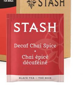 lot 4617 image: Stash Tea Decaf Chai Spice Black Tea, Box of 25 Tea Bags