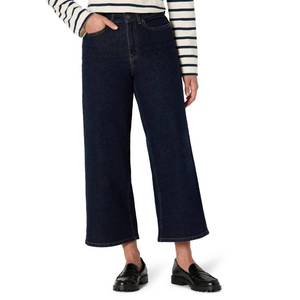 lot 4653 image: Amazon Essentials Womens Womens Low Stretch High-Rise Wide Leg Crop Jean, Rinse, 20