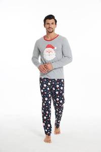 lot 4667 image: MyFav Christmas Pajamas Set Matching Family PJs Santa Claus Printed Sleepwear for Boys and Girls,Santa Claus,Women-L