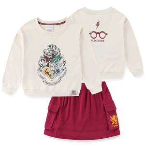 lot 4684 image: Harry Potter Girls French Terry Sweatshirt and Skort Skirt 2 Piece Set for Big Kids 14Y