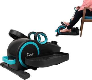 lot 141958 image: Retails for $250 Cubii Total Body - Under Desk Seated Elliptical Pedal Exerciser with Built in Upper Body Resistance Bands, 12 Levels of Resistance, LCD Display, Whisper Quiet - Adult to Seniors
