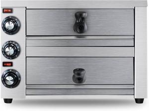 lot 431146 image: Retails for $186 KOOTEN 2 Tier Tabletop Pizza Oven - Indoor Electric Commercial Stainless Steel With Timer for Home and Restaurant