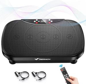 lot 451894 image: Retails for $105 MERACH Vibration Plate Exercise Machine, Vibration Plate for Lymphatic Drainage Weight Loss, Vibrating Plate Exercise Machine with Bluetooth and LED Display, Workout Equipment for Women Men Home