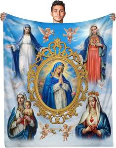 lot 2439 image: WZOMT Soft Blanket, Blue White Flannel Blankets for Women Men, Warm Plush Fuzzy Fleece Blankets and Throws 50x40