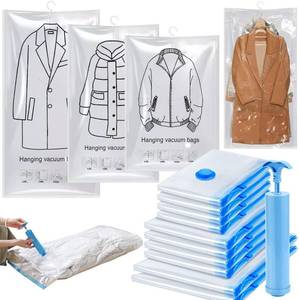 lot 2448 image: 13 Pack Vacuum Storage Bags, Hanging Vacuum Storage Bags for Clothes Suits Dress Jackets Closet, Space Bags for Comforters Blankets