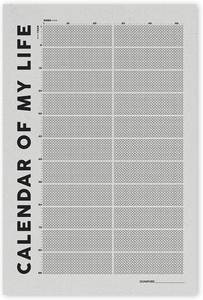 lot 2461 image: Calendar of My Life Poster, 16x24 Lifetime Calendar, Life Calendar, Weeks Calendar Poster, Weeks by Weeks, Home Decor, Life Calendar in Weeks - Frame not Included