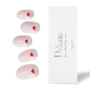 lot 2522 image: Drizzle Semi Cured Gel Nail Strips - Real Polish Art Stickers, Glossy, Glitter, Solid Color, Long Lasting Wraps - UVLED Light Required - Valentines Day Heart Theme