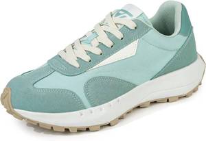 lot 2533 image: JABASIC Women Lace Up Fashion Sneakers Comfortable Vintage Walking Sports Shoes Size 8