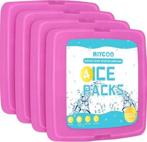 lot 2546 image: MIYCOO Ice Packs for Lunch Boxes & Lunch Bag - Quick Freeze Ice Pack Space Saving Freezer Packs - Reusable Slim Original Cool Pack - Cooler Accessories for Beach, Camping and Fishing