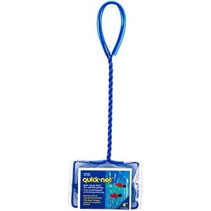 lot 2566 image: Penn-Plax Aquarium Fish Net Aqua Blue Quick Catch Mesh Wire Net Safe for All Fish 4 Inches