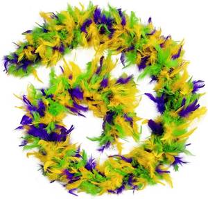 lot 2598 image: 2 Yards 80g Turkey Chandelle Feather Boa for DIY Craft,Party Dancing Dress Up, Halloween Decoration-Multi Color