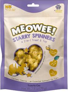 lot 2619 image: Starry Spinners Cat Treat, 2.8 Ounce, 2-in-1 Treat & Toy Made with Real Chicken, Chicken Liver & Catnip, Encourages Playfulness & Low Calorie. BB 7626